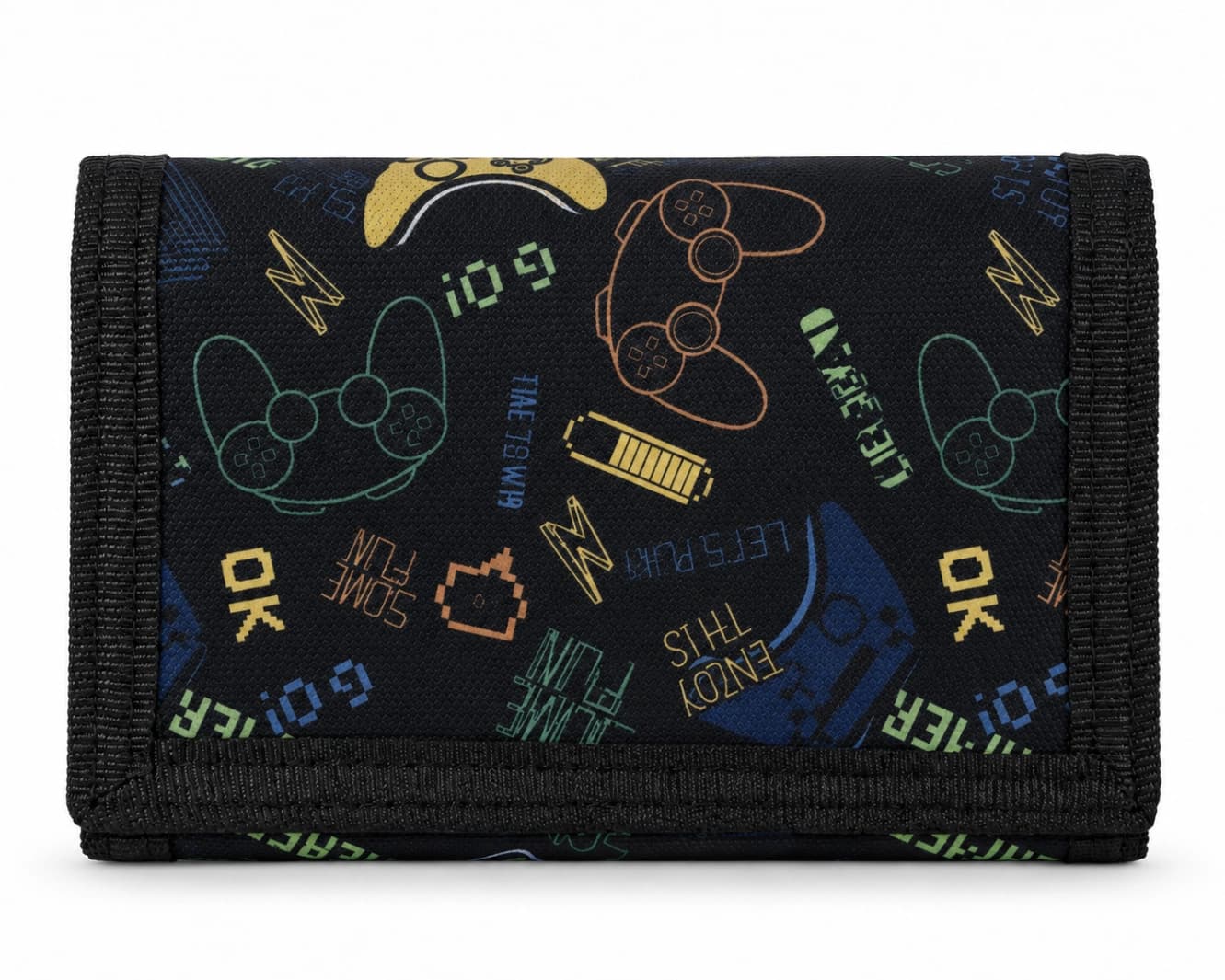 Kinder-/Jugendgeldbörse mit Klettverschluss und Kette – verschiedene Designs